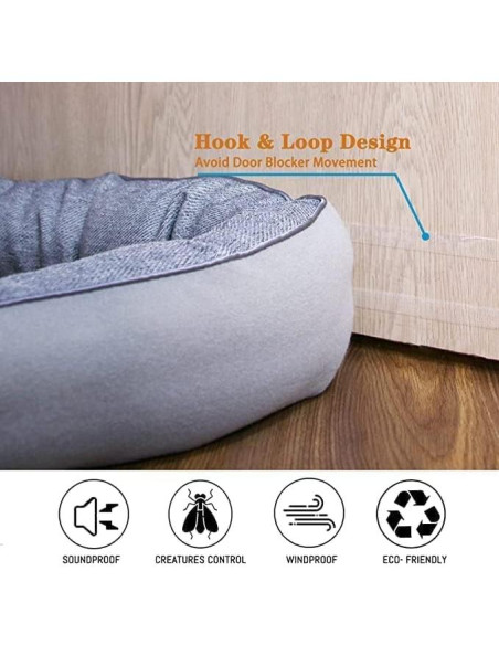 Tapón de Draft TORRAMI 76,2 cm Aislamiento Puertas Gris Claro