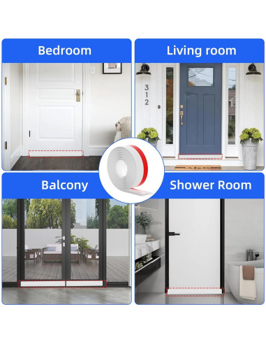 Barrera de Corrientes de Aire para Puerta ETSSXYSO 198 cm Blanca