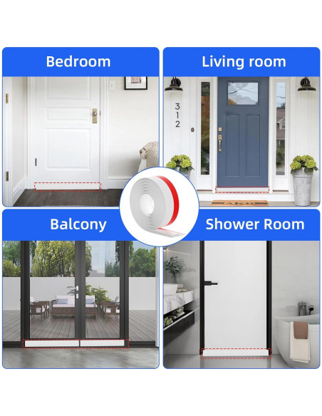 Barrera de Corrientes de Aire para Puerta ETSSXYSO 198 cm Blanca