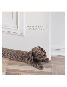 Tope de puerta decorativo CERAYOU perro a cuadros 86 cm