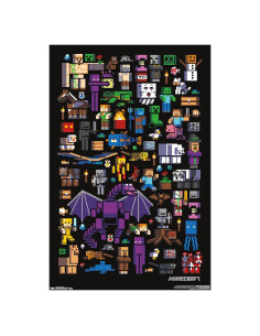 Cartel de Pared Minecraft Mobbery Trends International 86x56 cm