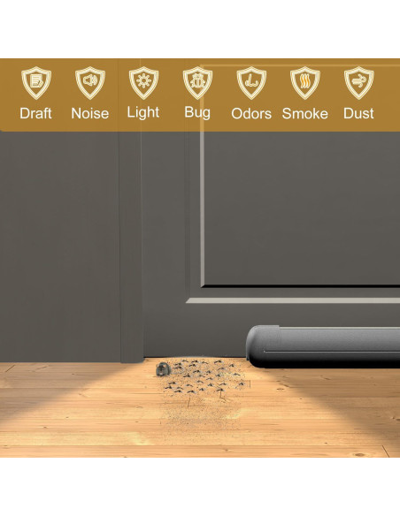 Tope de puerta TONINT 91 cm silicona gris 2 piezas