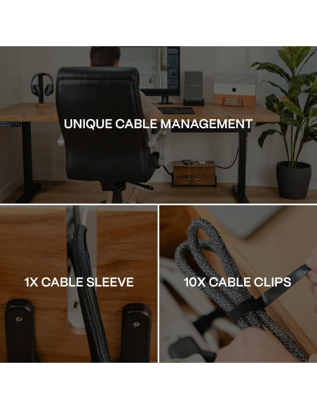 Caja de Gestión de Cables Extra Grande COREMINDED Madera Nuez