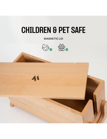 Caja de Gestión de Cables Extra Grande COREMINDED Madera Nuez