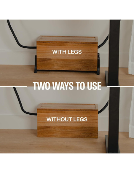 Caja de Gestión de Cables Extra Grande COREMINDED Madera Nuez