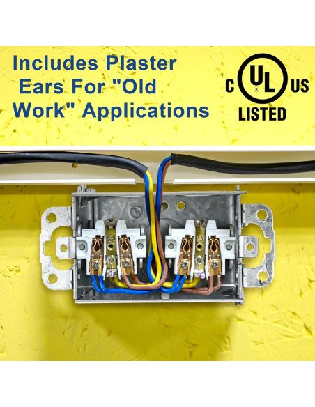 4 Cajas Eléctricas Gangables Yaocom 7,62x5,08cm Acero