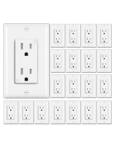 Receptáculos Eléctricos Decorativos BESTTEN 15A 20 Piezas