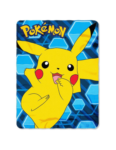 Manta de Forro Polar Pokémon Pikachu 114x152 cm Azul