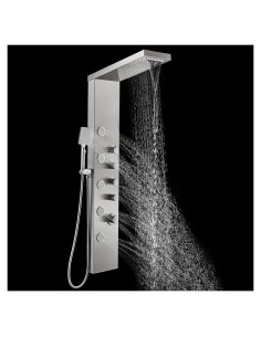 Panel de Ducha ROVOGO Acero Inoxidable 304 5 Jets 3 Funciones