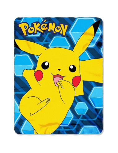 Manta de Forro Polar Pokémon Pikachu 114x152 cm Azul
