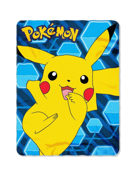 Manta de Forro Polar Pokémon Pikachu 114x152 cm Azul