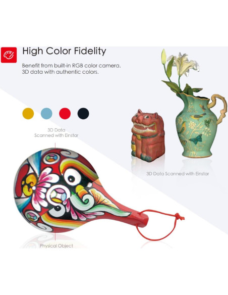 Escáner 3D de mano Shining3D Einstar RGB 14 fps