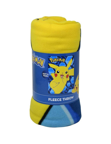 Manta de Forro Polar Pokémon Pikachu 114x152 cm Azul
