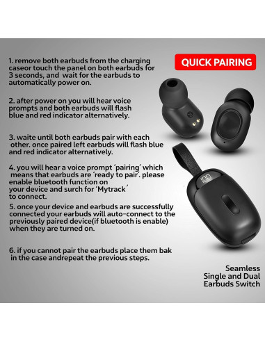 Auriculares Bluetooth VOLT PLUS TG01 con Estuche Carga 24h