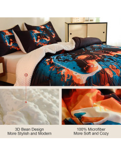 Conjunto de Edredón Completo Cyusri Controlador de Juego 3 Piezas 2