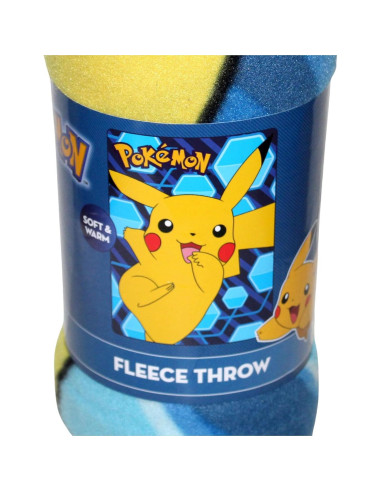 Manta de Forro Polar Pokémon Pikachu 114x152 cm Azul