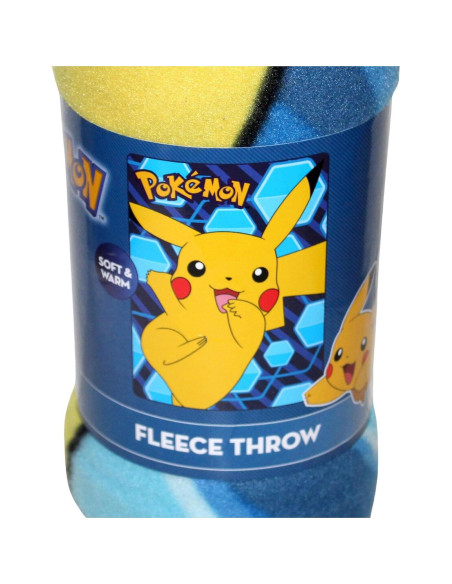 Manta de Forro Polar Pokémon Pikachu 114x152 cm Azul