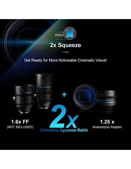 Adaptador Anamórfico SIRUI 1.25x T2.9 para Lentes 82mm