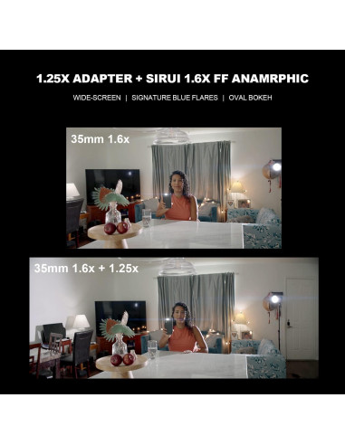 Adaptador Anamórfico SIRUI 1.25x T2.9 para Lentes 82mm