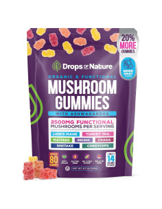 Gomitas Orgánicas de Ashwagandha y Hongos Medicinales 191g