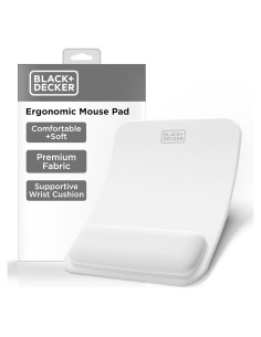 Alfombrilla Ergonómica BLACK+DECKER con Soporte para Muñeca