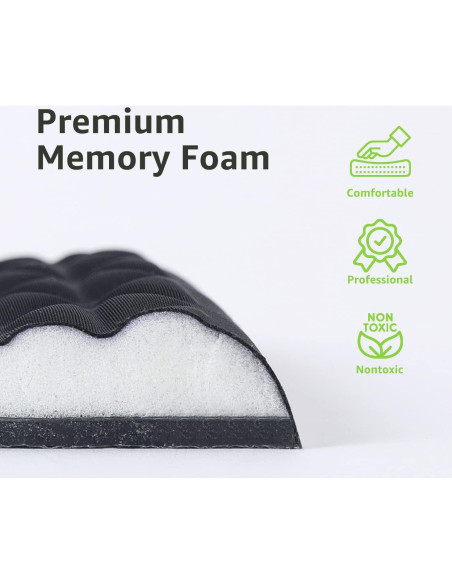 Almohadilla ergonómica LargeLeaf para muñeca y codo negra