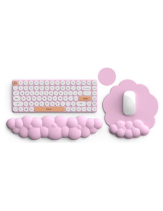Alfombrilla de Ratón y Reposamuñecas Ergonómico Lauspuck Rosa