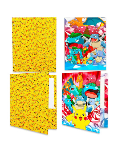 Conjunto de Carpetas Pokémon Nintendo - 4 Carpetas Laminadas
