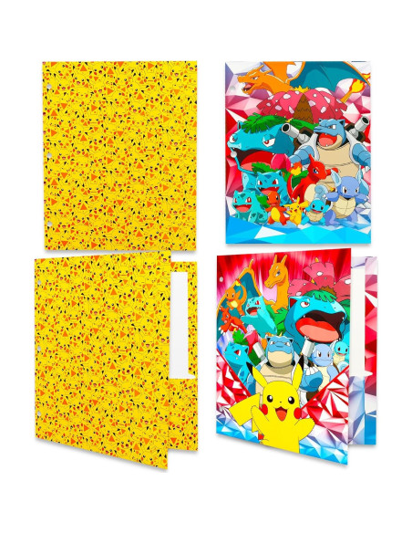Conjunto de Carpetas Pokémon Nintendo - 4 Carpetas Laminadas