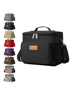 Bolsa de Almuerzo Reutilizable Macadamla Weinas Negra 11.8L