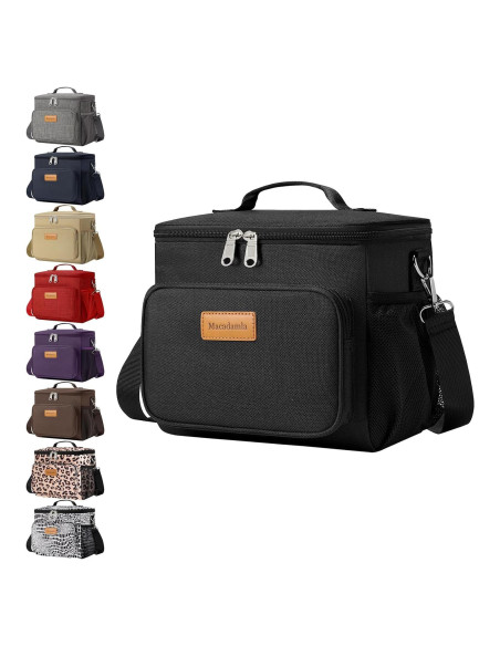 Bolsa de Almuerzo Reutilizable Macadamla Weinas Negra 11.8L