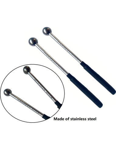 3 Pares de Mallets de Tambor de Acero con Bolsa de Almacenamiento