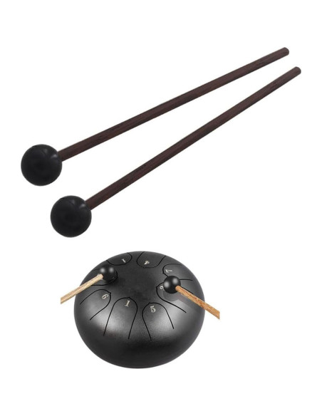 3 Pares de Mallets de Tambor de Acero con Bolsa de Almacenamiento