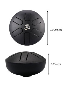 Tambor de Lengua de Acero Yahpetes 9.5 cm 6 Notas C Negro 2