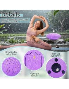 Tambor de Lengua de Acero 30 cm Yasisid 15 Notas Re Mayor 2