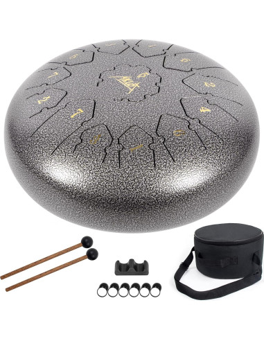 Tambor de Lengua de Acero AKLOT 30,5 cm 13 Notas C con Accesorios