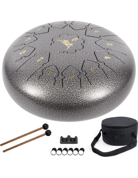 Tambor de Lengua de Acero AKLOT 30,5 cm 13 Notas C con Accesorios