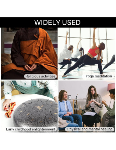 Tambor de Lengua de Acero AKLOT 30,5 cm 13 Notas C con Accesorios