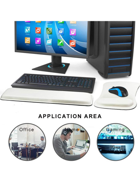 Alfombrilla de Ratón Cacoy con Soporte Ergonómico Blanco Roto