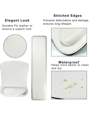 Alfombrilla de Ratón Cacoy con Soporte Ergonómico Blanco Roto