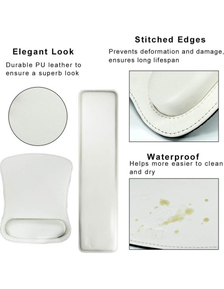 Alfombrilla de Ratón Cacoy con Soporte Ergonómico Blanco Roto