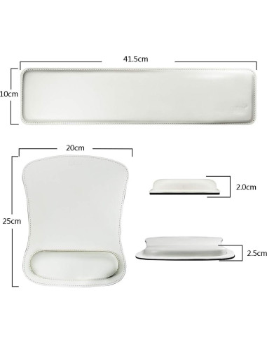 Alfombrilla de Ratón Cacoy con Soporte Ergonómico Blanco Roto