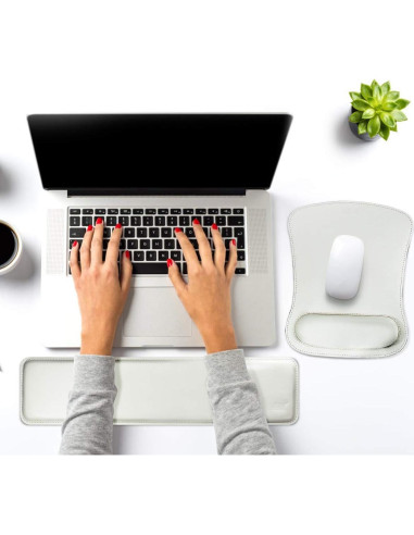 Alfombrilla de Ratón Cacoy con Soporte Ergonómico Blanco Roto