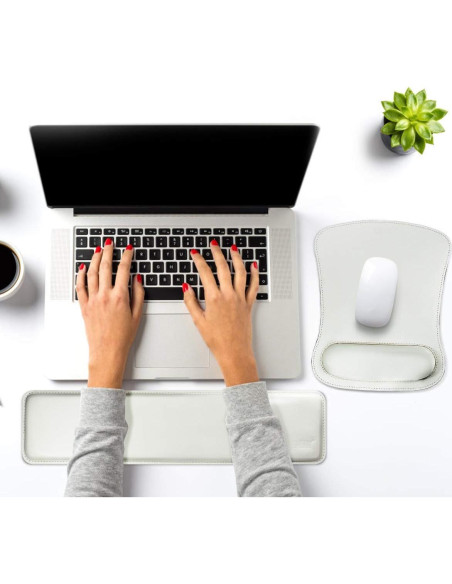 Alfombrilla de Ratón Cacoy con Soporte Ergonómico Blanco Roto