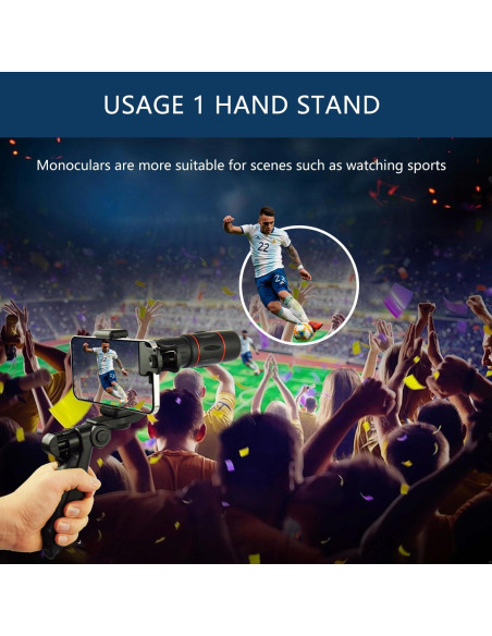 Telescopio Monocular Blackice 18X25 con Adaptador para Smartphone