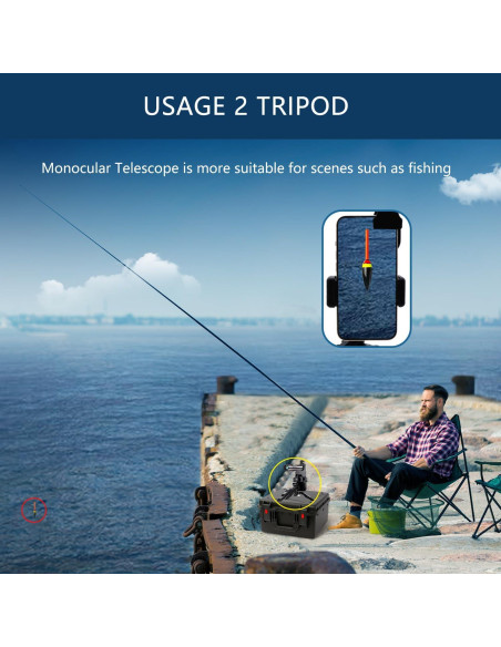 Telescopio Monocular Blackice 18X25 con Adaptador para Smartphone
