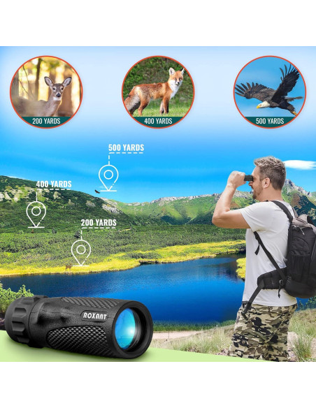 Telescopio Monocular Roxant Viper 10x25 Compacto a Prueba de Clima