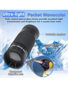 Monóculo MAUJOY 8x21mm Ultra Ligero para Observación 2