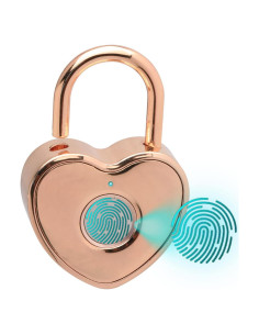 Candado Biométrico Tcyoatoa Corazón Oro Rosa Recargable