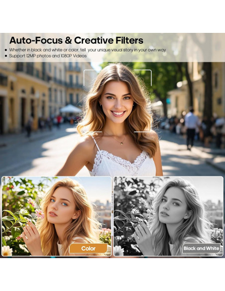 Cámara Digital Retro TLR NOWIFICAM Mini 12MP HD 1080P